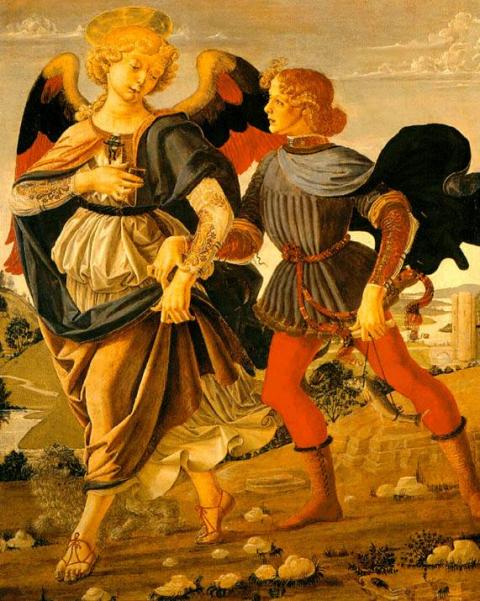 Az angyal és Tóbiás (The National Gallery London) – Andrea del Verrocchio